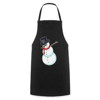 Schneemann Weihnachten Hip Hop Tanz - Kochschürze - Schwarz - Vorne - AI Model Male 185 dark (185cm)