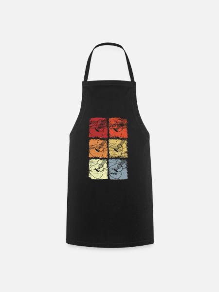 Guitar Sketch Vintage Look - Cooking Apron - black