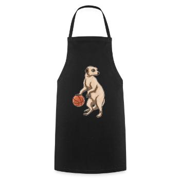 Erdmännchen Basketballspieler Basketball - Kochschürze - Schwarz - Vorne - AI Model Male 185 dark (185cm)