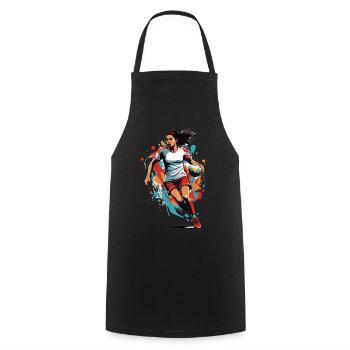 Handball Woman Streetwear Iconic Style - Cooking Apron - black - Front - AI Model Male 185 dark (185cm)