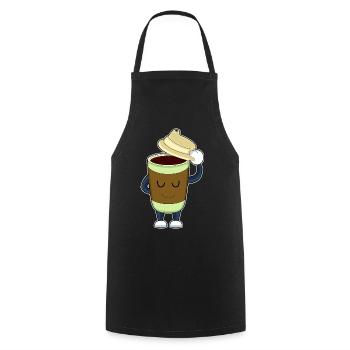 Coffee to go Mug - Cooking Apron - black - Front - AI Model Male 185 dark (185cm)