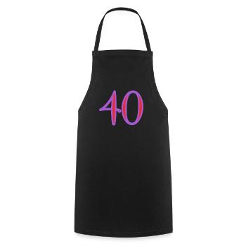 40 - Tablier de cuisine - noir - Devant - AI Model Male 185 dark (185cm)