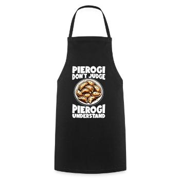 Pierogi Poland Polish Food Pierogies - Cooking Apron - black - Front - AI Model Male 185 dark (185cm)
