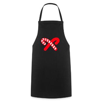 Zuckerstangen Icon - Kochschürze - Schwarz - Vorne - AI Model Male 185 dark (185cm)