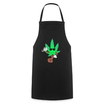 Der Bloom - Cool Bloom Weed Cannabis Marihuana - Kochschürze - Schwarz - Vorne - AI Model Male 185 dark (185cm)
