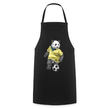 Panda Joueur de Football Football - Tablier de cuisine - noir - Devant - AI Model Male 185 dark (185cm)