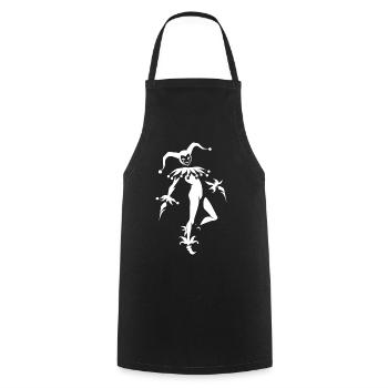 Female Clown – Cool Carnival and Carnival - Cooking Apron - black - Front - AI Model Male 185 dark (185cm)