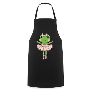 Ballettfrosch im rosa Tutu - Kochschürze - Schwarz - Vorne - AI Model Male 185 dark (185cm)