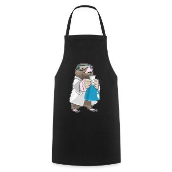 Mole Scientist Test Tube Laboratory - Cooking Apron - black - Front - AI Model Male 185 dark (185cm)