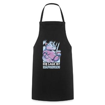 Funny Sayings Fun Outfits Irony Sarcasm - Cooking Apron - black - Front - AI Model Male 185 dark (185cm)