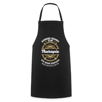 I go archery - Cooking Apron - black - Front - AI Model Male 185 dark (185cm)