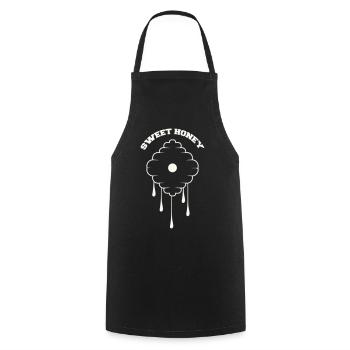 Honeycomb Drop Design - Cooking Apron - black - Front - AI Model Male 185 dark (185cm)