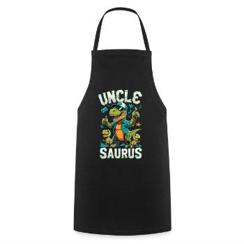Oncle T-Rex - Tablier de cuisine - noir - Devant - AI Model Male 185 dark (185cm)