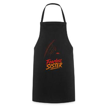 Sœur Intrépide – Grimper sans peur - Tablier de cuisine - noir - Devant - AI Model Male 185 dark (185cm)