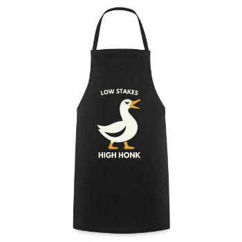 Low Stakes High Honk Duck Tee - Kochschürze - Schwarz - Vorne - AI Model Male 185 dark (185cm)