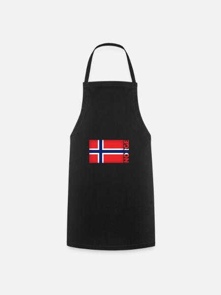 Flagge Norge Norwegen Norwegisch Skandinavien - Kochschürze - Schwarz