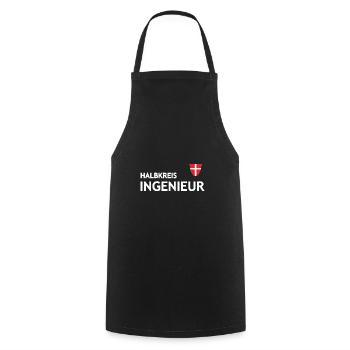 Halbkreis Ingenieur Straßenarbeiter Outfits Spruch - Kochschürze - Schwarz - Vorne - AI Model Male 185 dark (185cm)