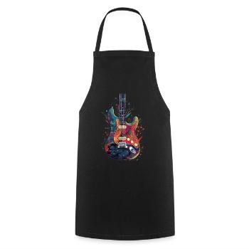 Electric Guitar Music Guitar Guitar - Cooking Apron - black - Front - AI Model Male 185 dark (185cm)