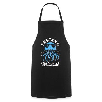 Feeling Tentacool - Méduse avec des tentacules - Tablier de cuisine - noir - Devant - AI Model Male 185 dark (185cm)