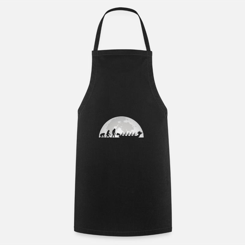 Evolution dragon boat moon full moon paddler - Cooking Apron - black