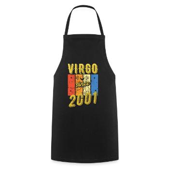 Vierge 2001 Cadeau d’anniversaire du zodiaque - Tablier de cuisine - noir - Devant - AI Model Male 185 dark (185cm)