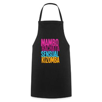 Mambo Bachata Kizomba Sensuelle - Chemises de nuit - Tablier de cuisine - noir - Devant - AI Model Male 185 dark (185cm)