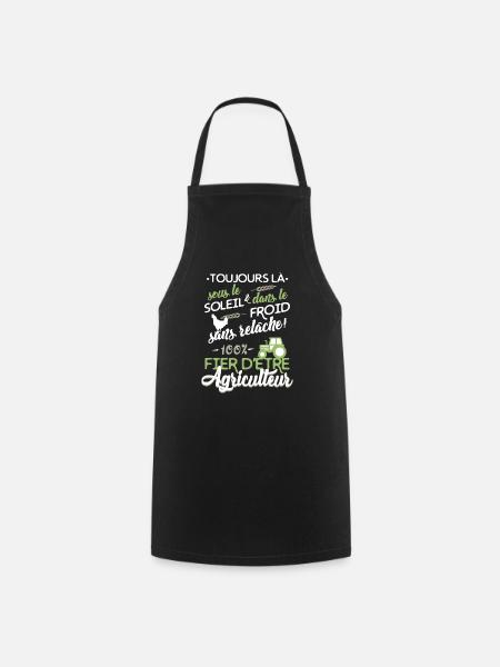 Fier d'être d'Agriculteur - Tablier de cuisine - noir