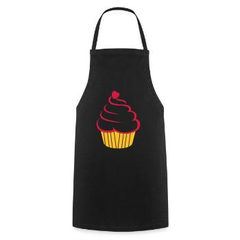 cupcake - Kochschürze - Schwarz - Vorne - AI Model Male 185 dark (185cm)
