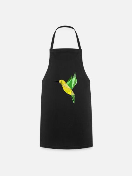 Kolibri geometrisch - Kochschürze - Schwarz