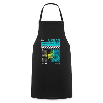 Limited Edition Streetwear - Kochschürze - Schwarz - Vorne - AI Model Male 185 dark (185cm)