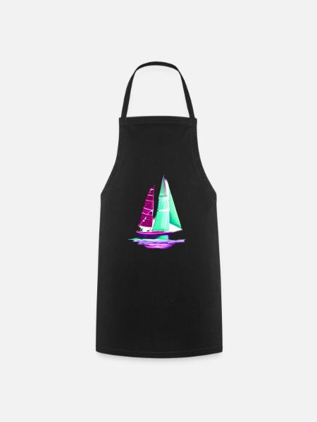 Segeln Segelsport Segelboot Segler Segelschiff - Kochschürze - Schwarz
