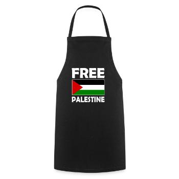 Free palestine - Cooking Apron - black - Front - AI Model Male 185 dark (185cm)