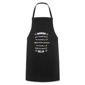 Mom, Best Mother's Day Gift - Cooking Apron - black - Front - AI Model Male 185 dark (185cm)