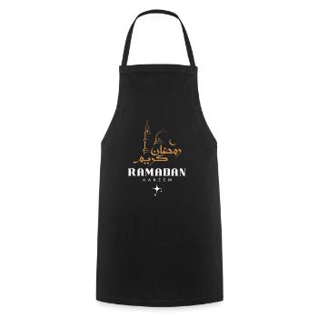 Ramadan Mubarak - Cooking Apron - black - Front - AI Model Male 185 dark (185cm)