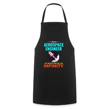 Aerospace Engineer Astronautical Rocket Scientist - Cooking Apron - black - Front - AI Model Male 185 dark (185cm)