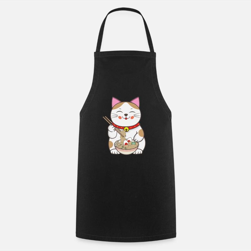 maneki neko noodles - Grembiule da cucina - nero