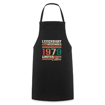 Légendaire Décembre 1979 édition limitée - Tablier de cuisine - noir - Devant - AI Model Male 185 dark (185cm)