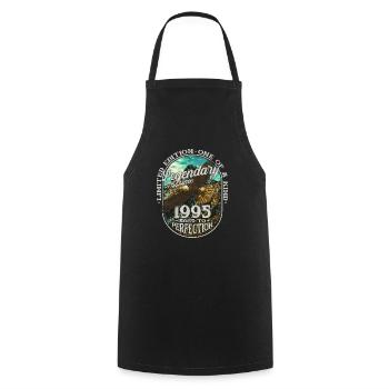 Legendary since 1995 - Cooking Apron - black - Front - AI Model Male 185 dark (185cm)
