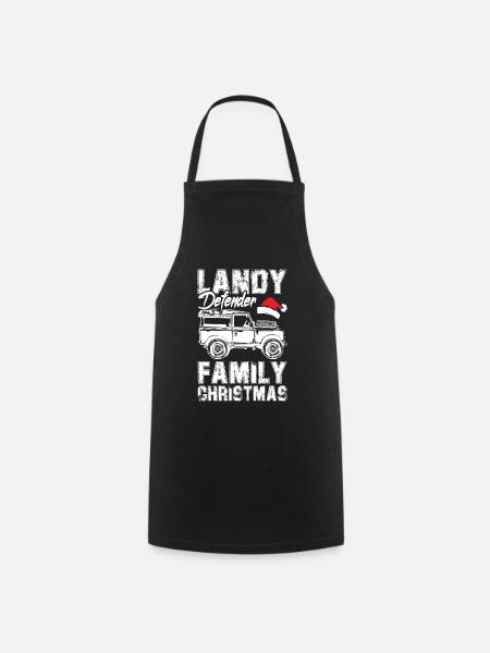 Landy Defender Family Christmas - Kochschürze - Schwarz