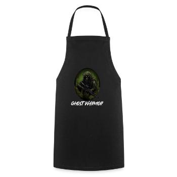 Guerrier fantôme - Tablier de cuisine - noir - Devant - AI Model Male 185 dark (185cm)