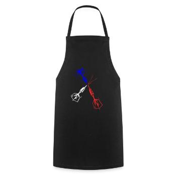Fléchettes couleur nationale de votre joueur préféré - Tablier de cuisine - noir - Devant - AI Model Male 185 dark (185cm)