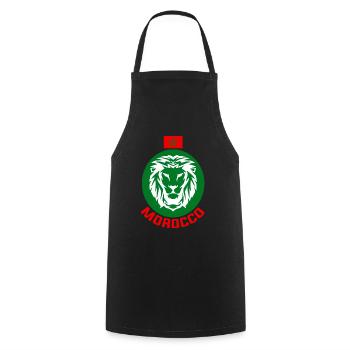Morocco - Cooking Apron - black - Front - AI Model Male 185 dark (185cm)