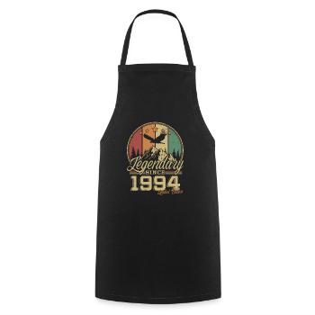 Légendaire depuis 1994 Vintage cadeau d’anniversaire - Tablier de cuisine - noir - Devant - AI Model Male 185 dark (185cm)