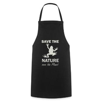 save the nature save the planet naturschutz - Kochschürze - Schwarz - Vorne - AI Model Male 185 dark (185cm)