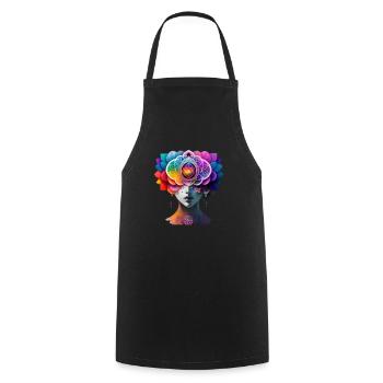Lady Chakra - Cooking Apron - black - Front - AI Model Male 185 dark (185cm)