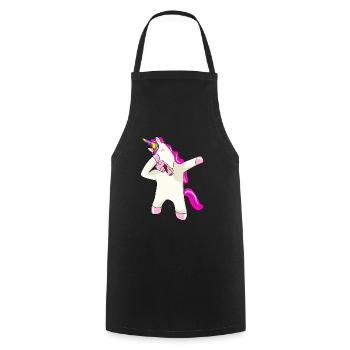 Einhorn Dab Dabbing Unicorn - Kochschürze - Schwarz - Vorne - AI Model Male 185 dark (185cm)