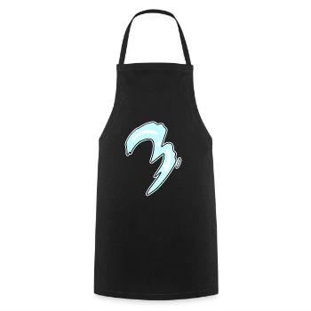 Drei - 3 - Nummer 3 - Zahl 3 - Kochschürze - Schwarz - Vorne - AI Model Male 185 dark (185cm)