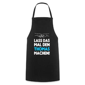 Lass Das Mal Den Thomas Machen - Kochschürze - Schwarz - Vorne - AI Model Male 185 dark (185cm)