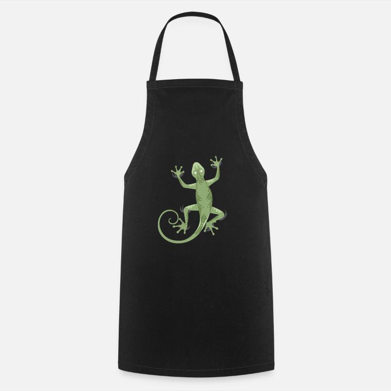 3D gecko - Cooking Apron - black