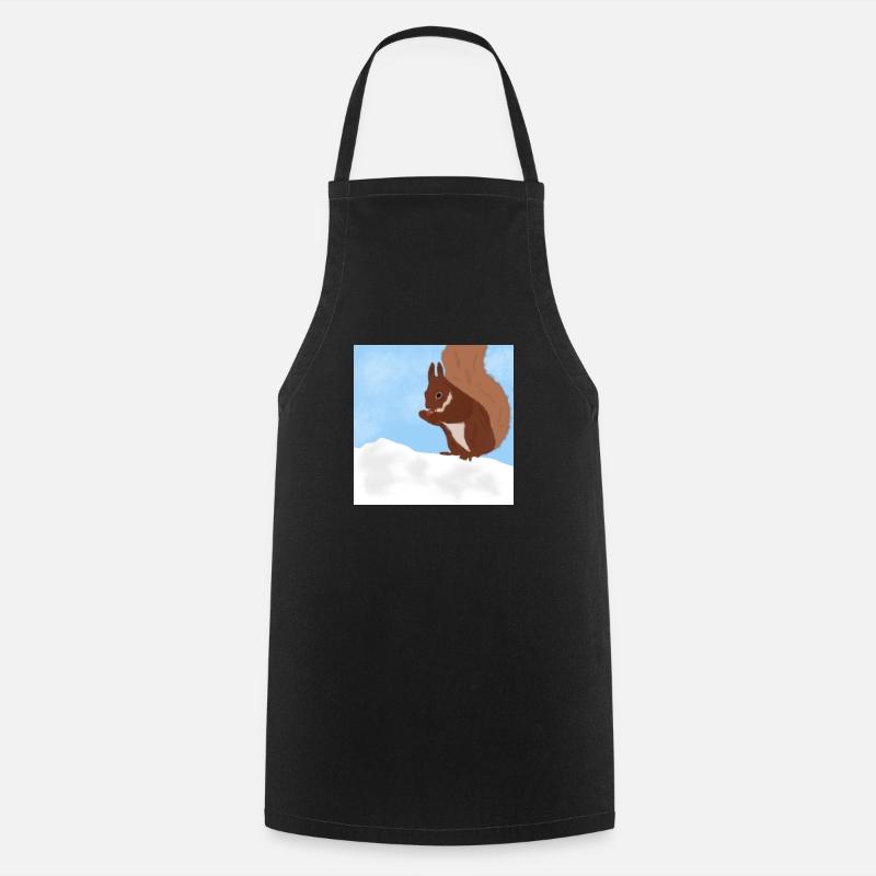 Squirrel - Cooking Apron - black